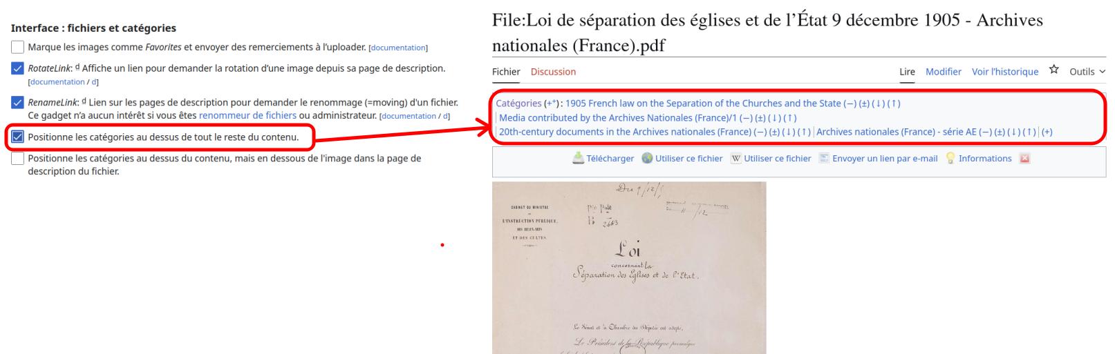 46 categories en haut