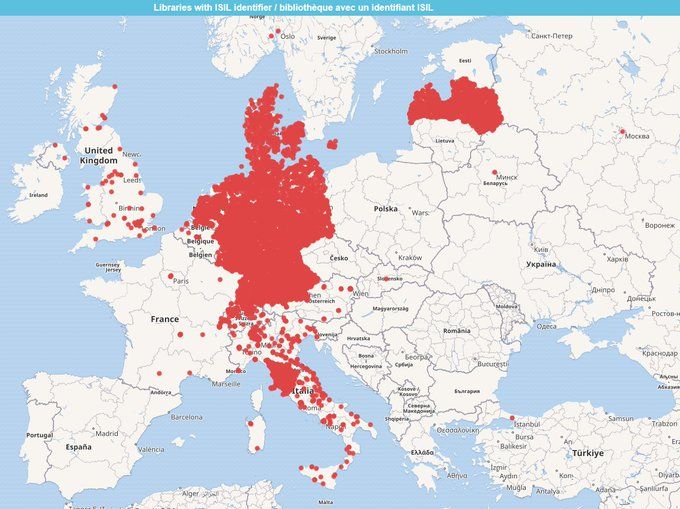 Libraries with ISIL identifier / bibliothèque avec un identifiant ISIL