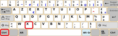 1 clavier azerty ctr X
