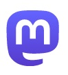 Mastodon logotype (simple) new hue